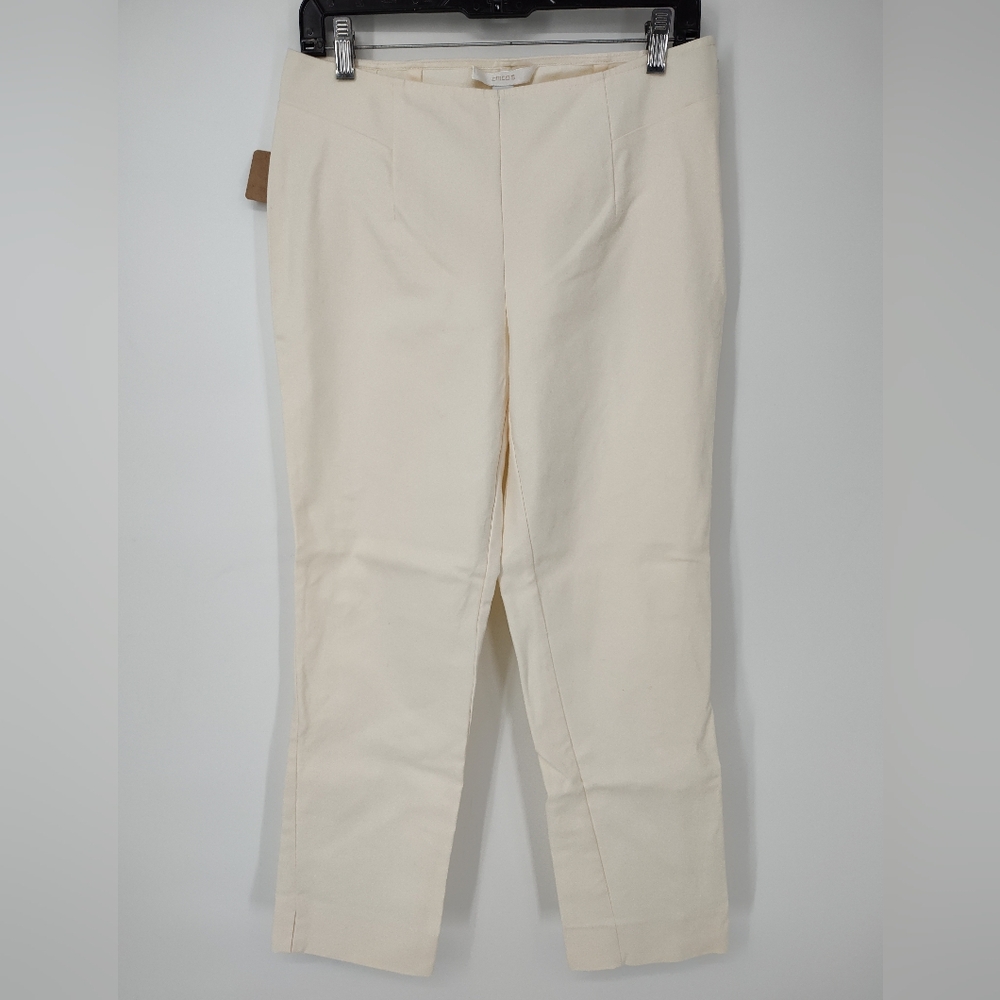 Chico's Elegant Cream/Ivory Cropped Pants Women's Size 0.5